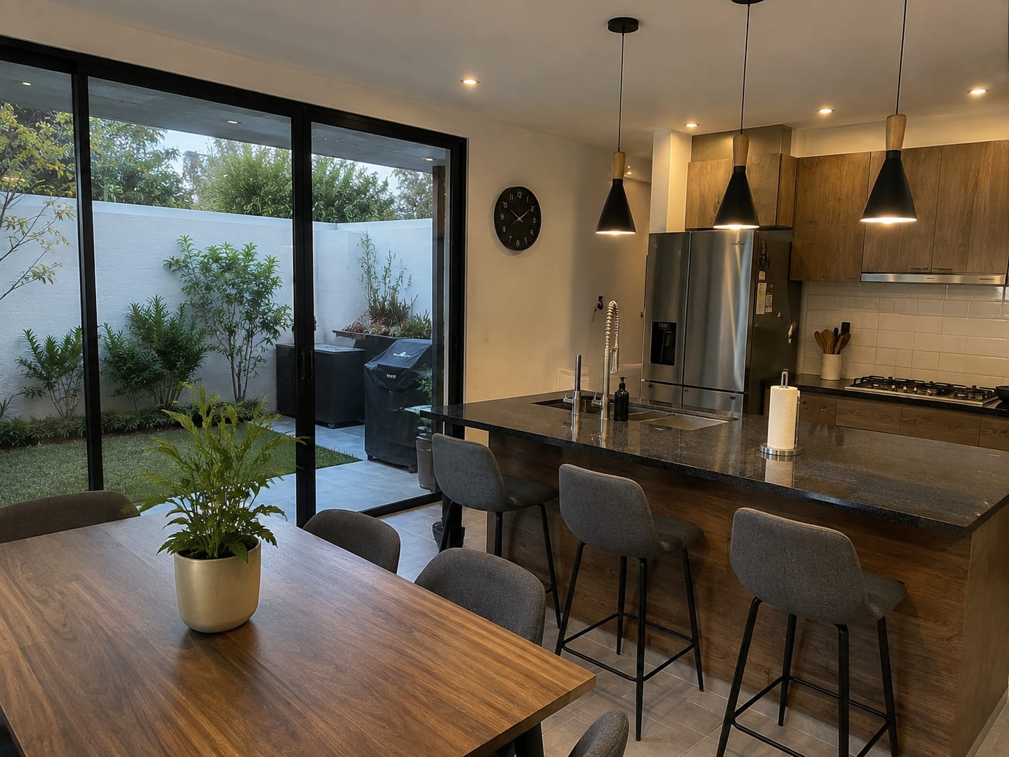 Sala con ventanas piso-techo